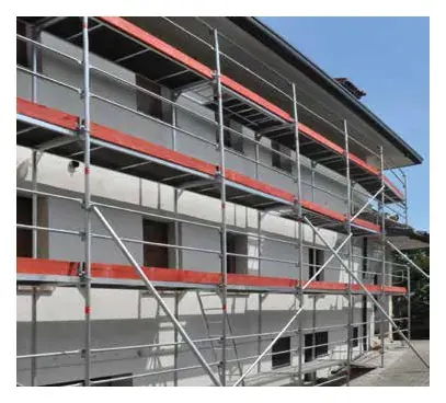 ProfiTech Fassadengerüst – Abbildung aus dem redbau-Katalog 25/26