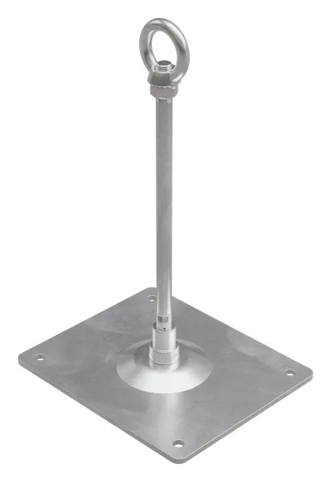 SafeGuard AP 5 – Anschlagpunkt aus Edelstahl mit Fussplatte 250 × 210 mm